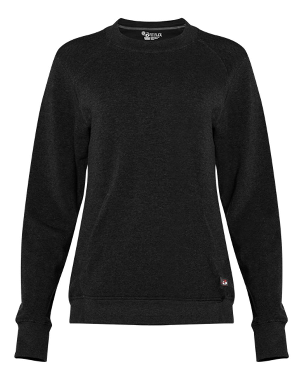 Badger Women's FitFlex French Terry Crewneck Sweatshirt. 1041 - Black