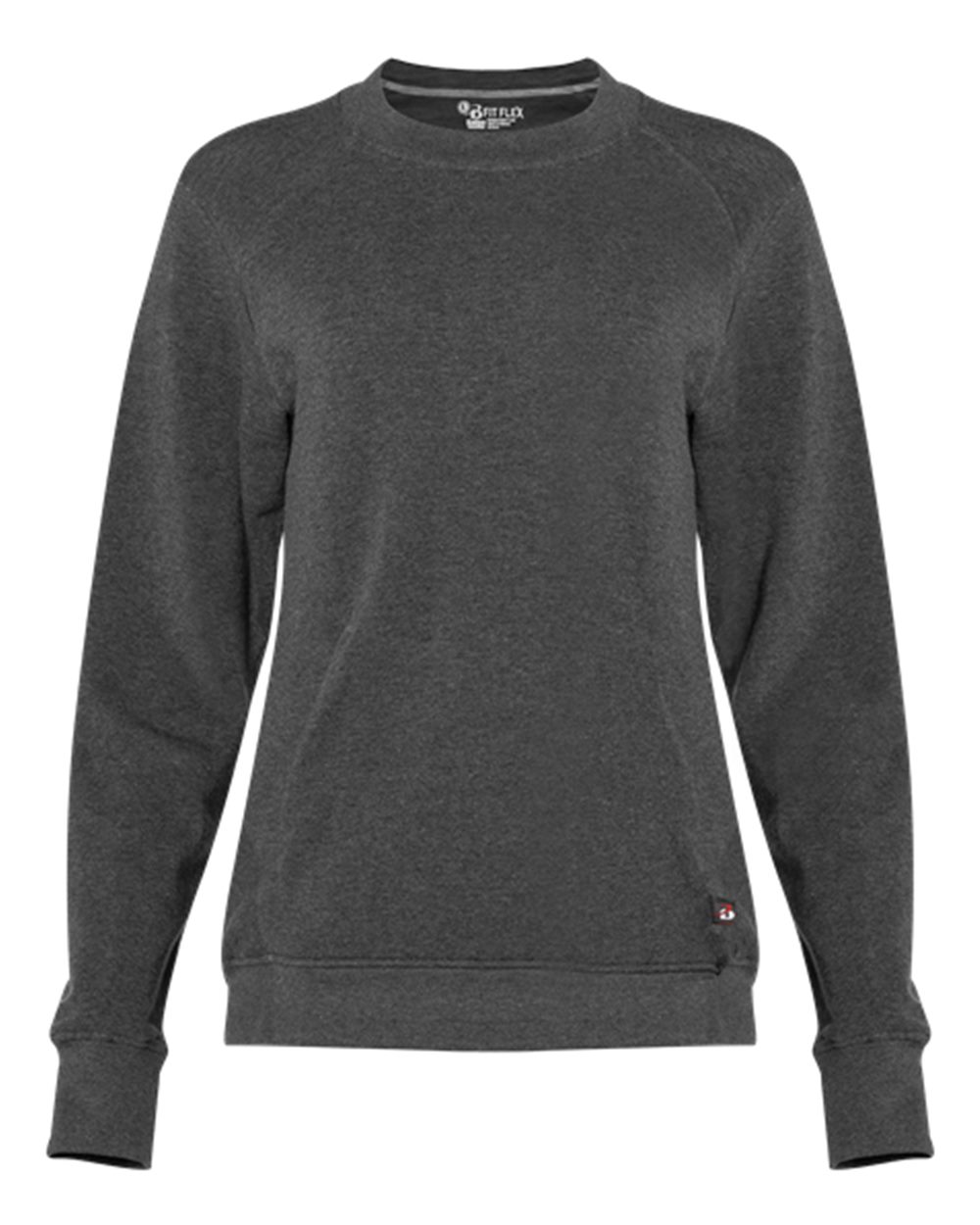 Badger Women's FitFlex French Terry Crewneck Sweatshirt. 1041 - Charcoal