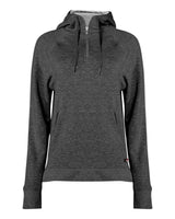 Badger Women's FitFlex French Terry Quarter-Zip Hooded Pullover. 1051 - Charcoal