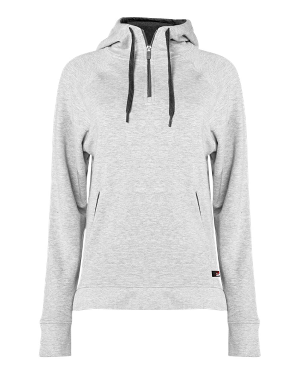 Badger Women's FitFlex French Terry Quarter-Zip Hooded Pullover. 1051 - Oxford