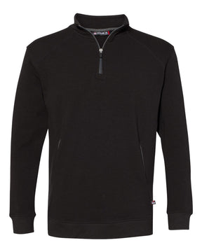 Badger Men's FitFlex French Terry Quarter-Zip Pullover. 1060 - Black