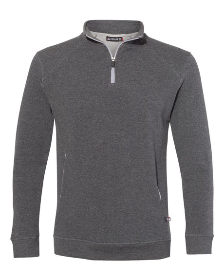 Badger Men's FitFlex French Terry Quarter-Zip Pullover. 1060 - Charcoal