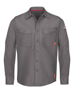 Bulwark Men's iQ Series® Endurance Work Shirt. QS40 - Grey