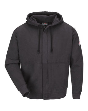 Bulwark Men's Zip-Front Hooded Sweatshirt. SEH4 - Charcoal