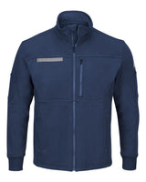 Bulwark Men's Zip Front Fleece Jacket-Cotton /Spandex Blend. SEZ2 - Navy