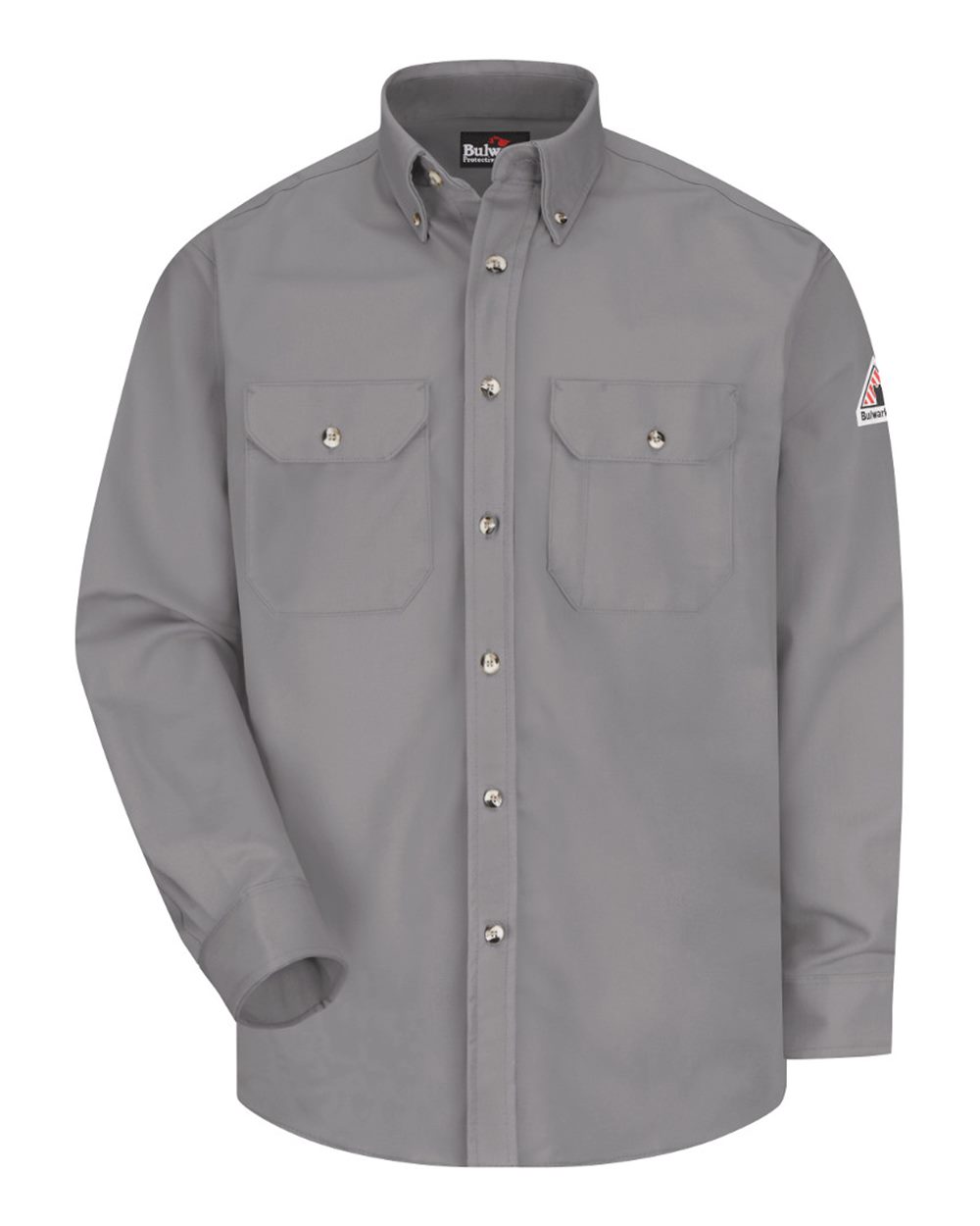 Bulwark Men's Midweight Dress Uniform Shirt. SLU2 - Silver Grey