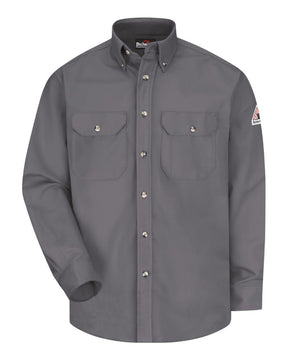 Bulwark Men's Midweight Dress Uniform Shirt. SLU2 - Grey