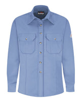 Bulwark Women's Midweight Dress Uniform Shirt. SLU3 - Light Blue