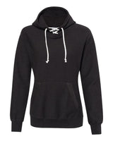 J. America Women’s French Terry Sport Lace Scuba Hooded Sweatshirt. 8694 - Black