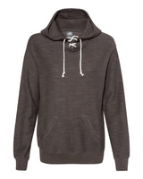 J. America Women’s French Terry Sport Lace Scuba Hooded Sweatshirt. 8694 - Charcoal