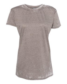 J. America Women’s Zen Jersey T-Shirt. 8116 - Cement