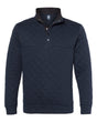 J. America Men's Quilted Half-Snap Pullover. 8890 - Navy