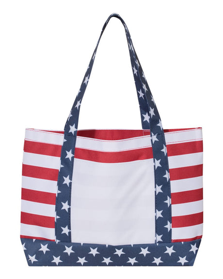 OAD Americana Beach Tote. OAD5052 - Red/ White/ Blue