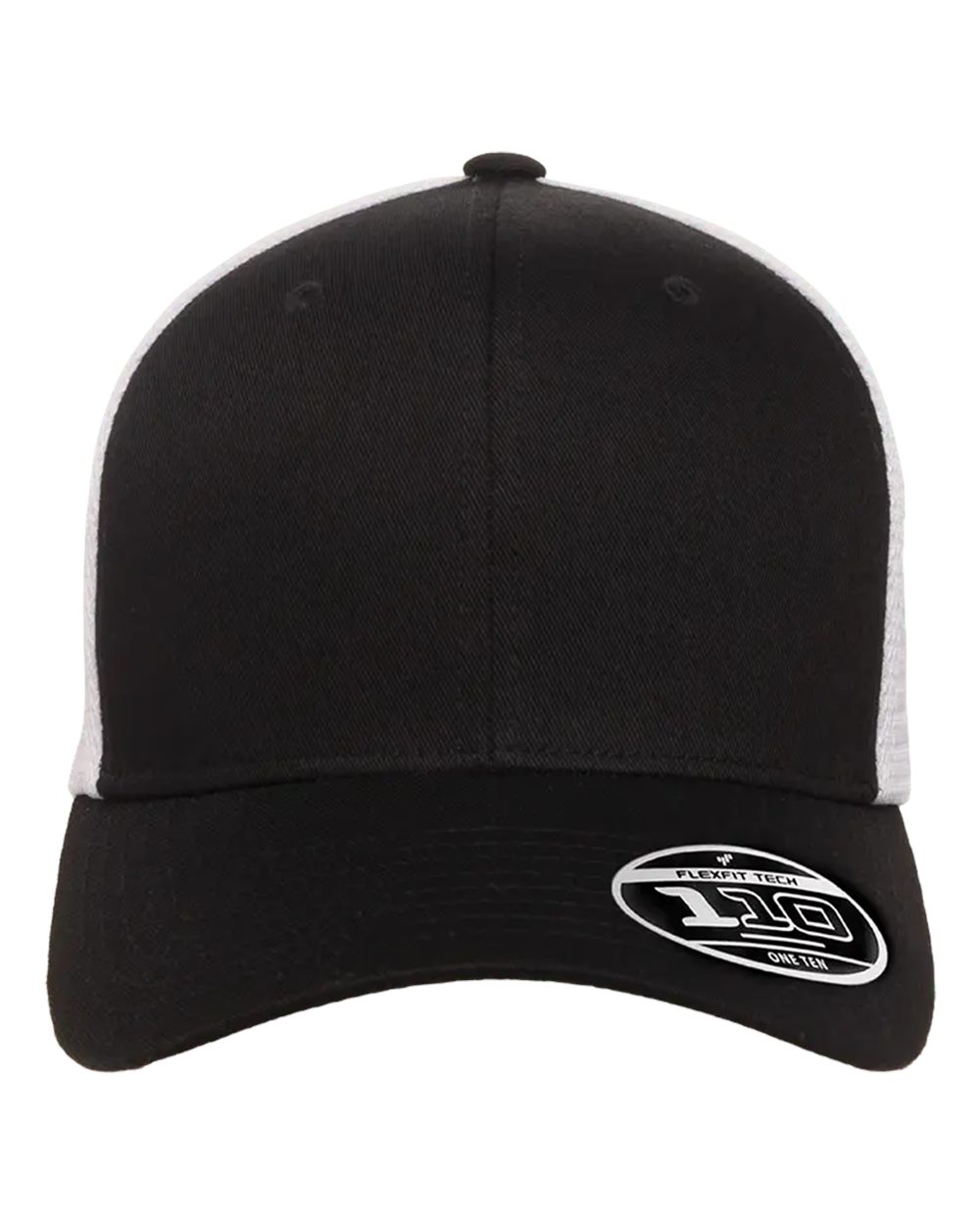 Flexfit 110® Mesh-Back Cap. 110M - Black/ White