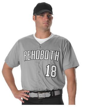 Alleson Athletic Men's Full Button Lightweight Baseball Jersey. 52MBFJ