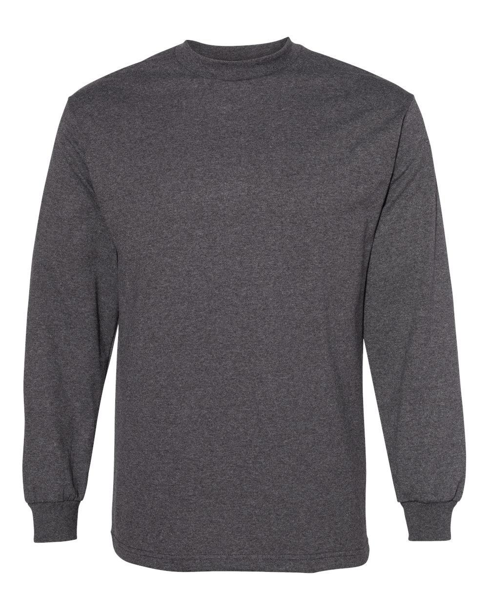 American Apparel Unisex Heavyweight Cotton Long Sleeve Tee. 1304 - Heather Charcoal