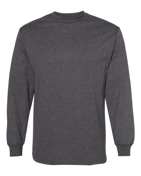 American Apparel Unisex Heavyweight Cotton Long Sleeve Tee. 1304 - Heather Charcoal