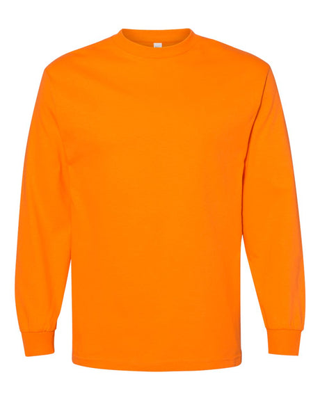 American Apparel Unisex Heavyweight Cotton Long Sleeve Tee. 1304 - Orange