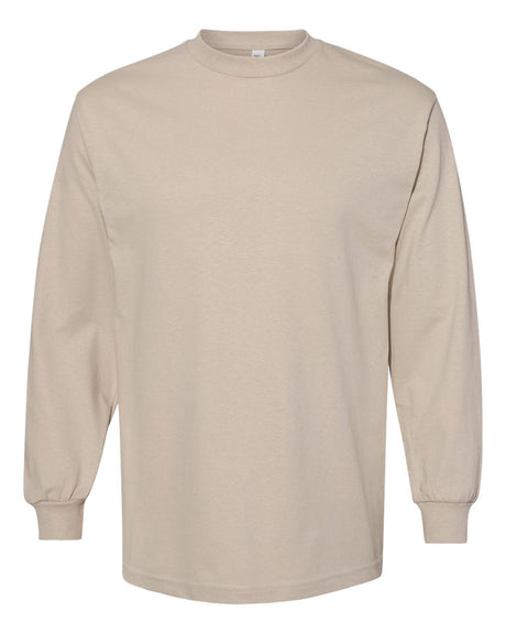 American Apparel Unisex Heavyweight Cotton Long Sleeve Tee. 1304 - Sand