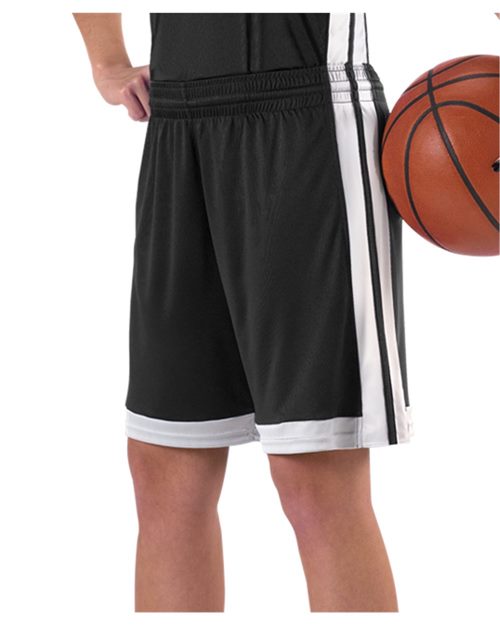 Alleson Athletic Women's Single Ply Basketball Shorts. 538PW