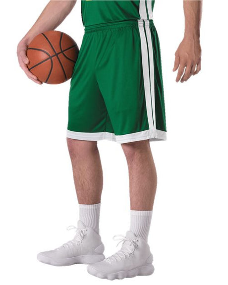 Alleson Athletic Men's Single Ply Basketball Shorts. 538P