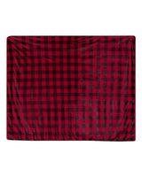 Alpine Fleece Micro Mink Sherpa Blanket. 8712 - Red Buffalo