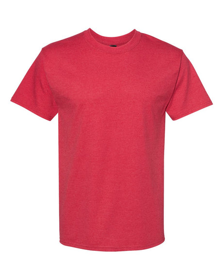 Hanes Unisex Beefy-T® T-Shirt. 5180 - Heather Red