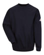 Bulwark Men's Flame Resistant Crewneck Sweatshirt. SEC2 - Navy