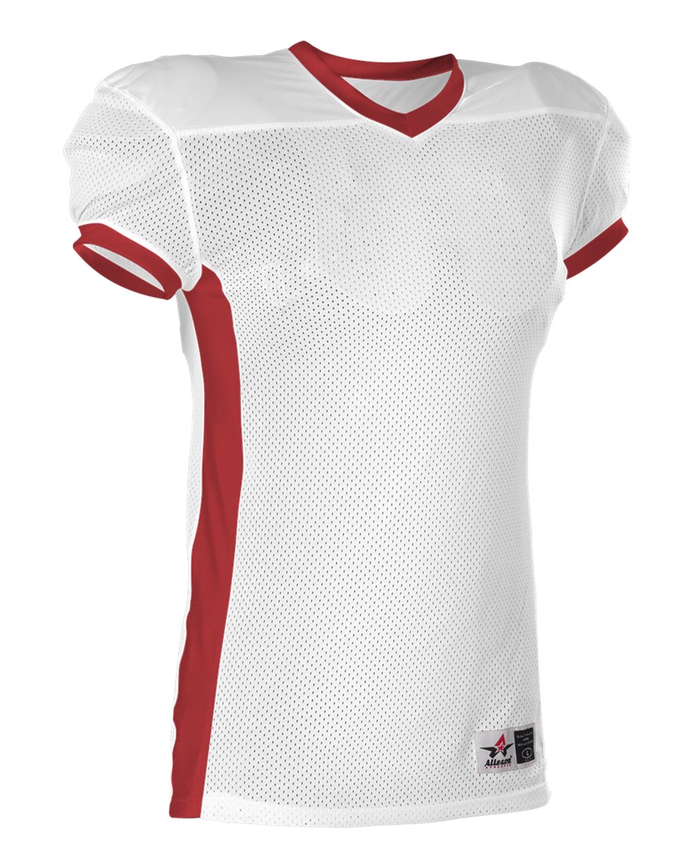 Alleson Athletic Youth Football Jersey. 750EY - White/ Red