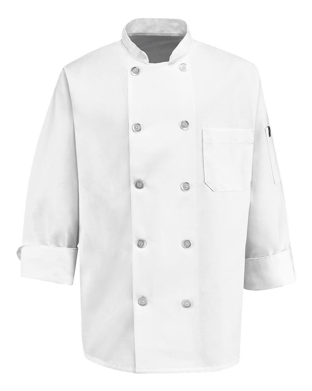 Chef Designs Ten Pearl Button Chef Coat. 0415 - White
