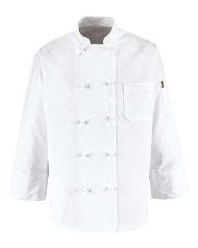 Chef Designs Ten Knot Button Chef Coat. 0421 - White