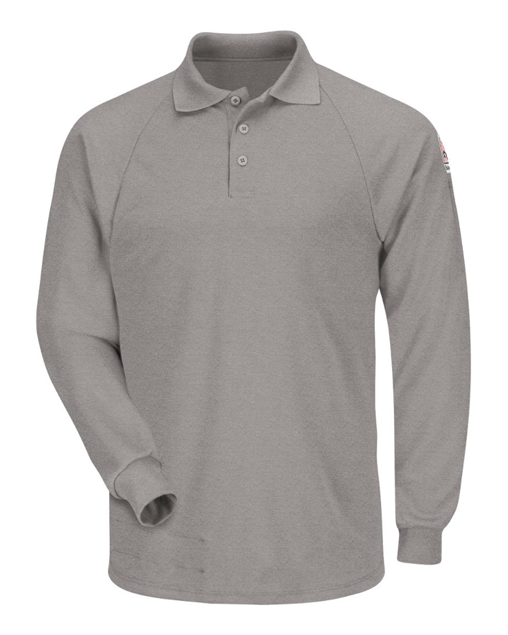 Bulwark Men's Classic Long Sleeve Polo - CoolTouch®2. SMP2 - Grey