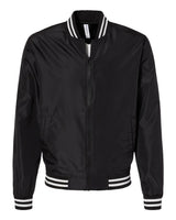 Independent Trading Co. Unisex Lightweight Bomber Jacket. EXP52BMR - Black/ White Stripe