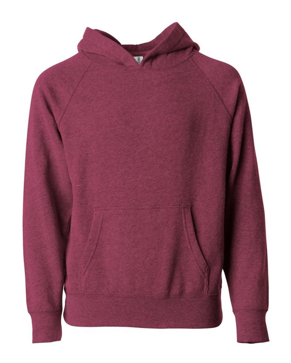 Independent Trading Co. Youth Lightweight Special Blend Raglan Hooded Sweatshirt. PRM15YSB - Crimson