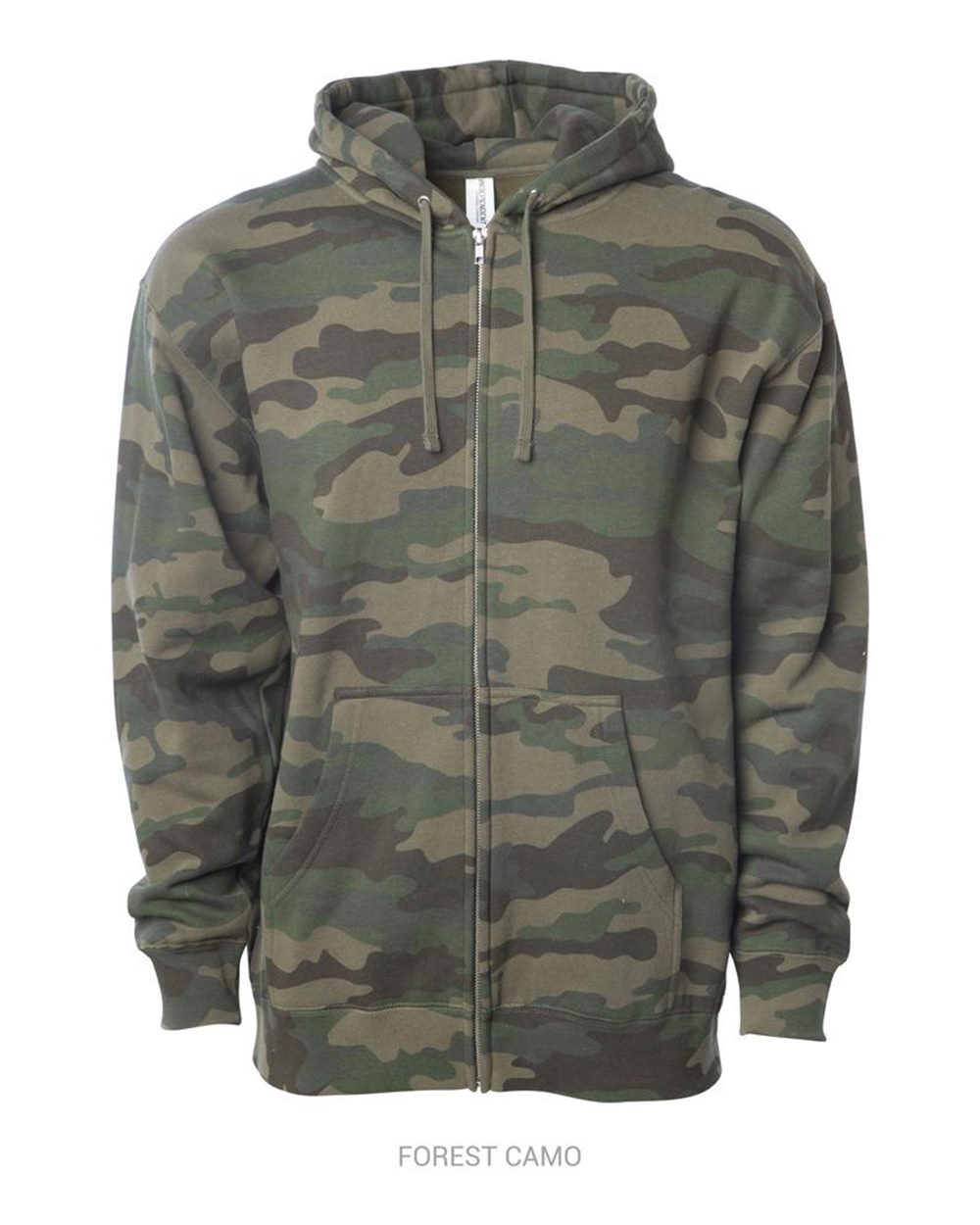 Independent Trading Co. Unisex Midweight Full-Zip Hooded Sweatshirt. SS4500Z - Forest Camo