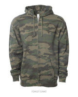 Independent Trading Co. Unisex Midweight Full-Zip Hooded Sweatshirt. SS4500Z - Forest Camo