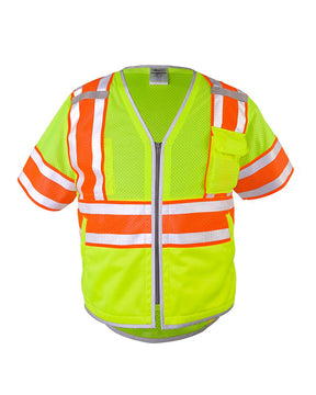 Kishigo Unisex Premium Brilliant Series® Ultimate Reflective Class 3 Vest. 1573-1574 - Lime
