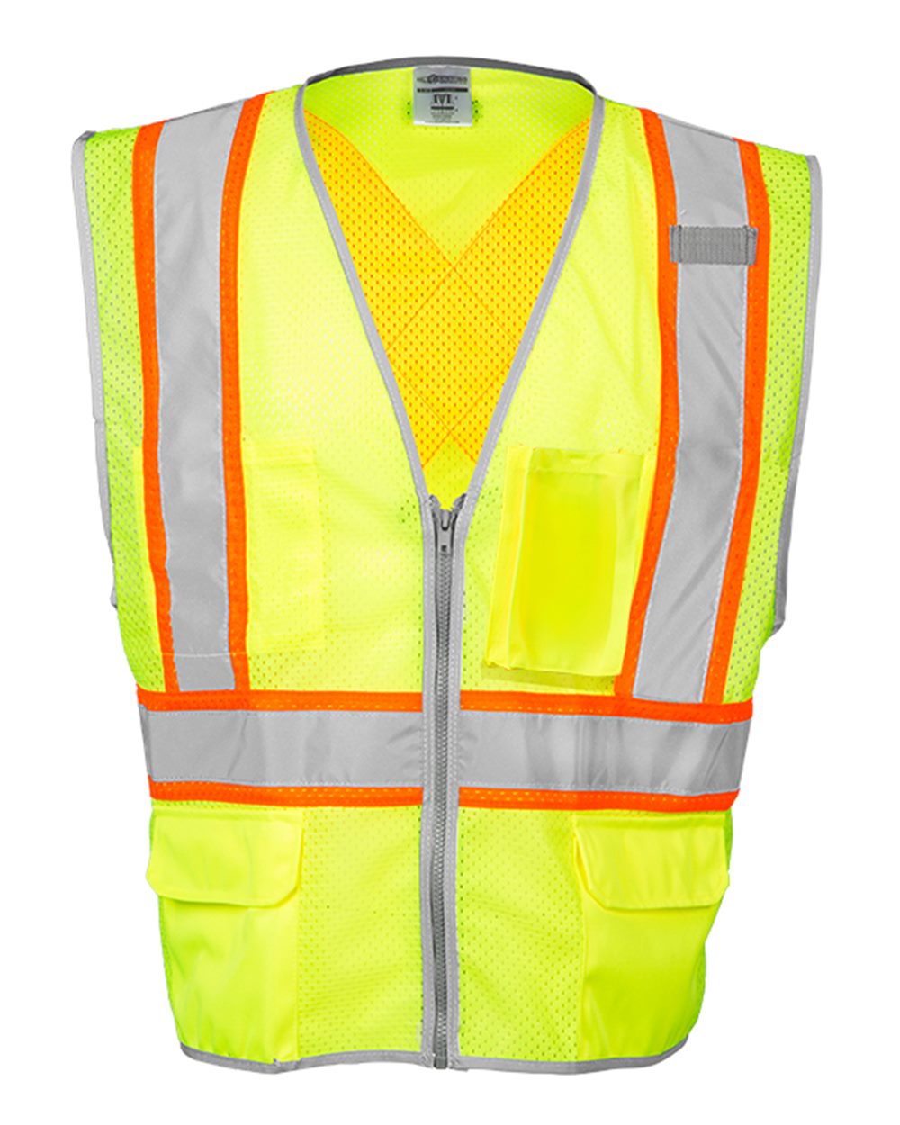 Kishigo Unisex Premium Brilliant Series® X Back Dual Compliant Vest. 1576-1577 - Lime
