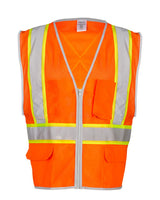 Kishigo Unisex Premium Brilliant Series® X Back Dual Compliant Vest. 1576-1577 - Orange