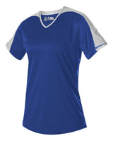 Alleson Athletic Girls' V-Neck Fastpitch Jersey. 558VG - Royal/ White