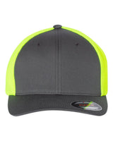 Flexfit Trucker Cap. 6511 - Charcoal/ Neon Yellow