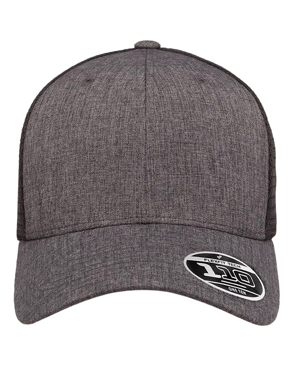 Flexfit 110® Mesh-Back Cap. 110M - Melange Charcoal/ Black