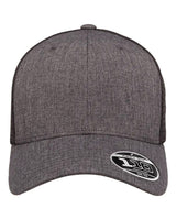 Flexfit 110® Mesh-Back Cap. 110M - Melange Charcoal/ Black