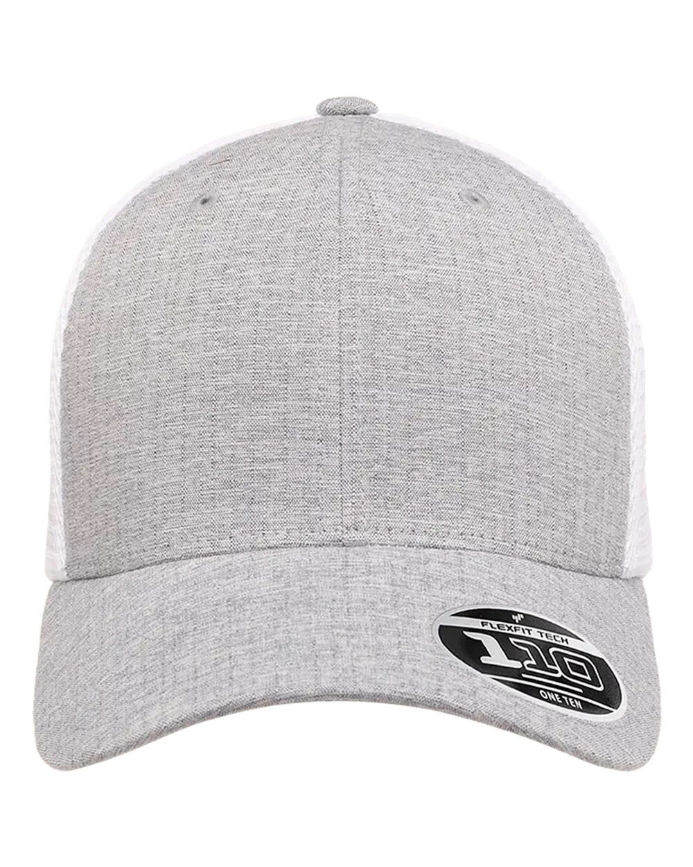 Flexfit 110® Mesh-Back Cap. 110M - Melange Silver/ White