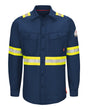 Bulwark Men's Tall iQ Series® Endurance Enhanced-Vis Work Shirt. QS40ET - Navy