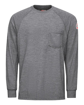 Bulwark Men's Long Sleeve Performance T-Shirt - CoolTouch®2. SMT2 - Grey