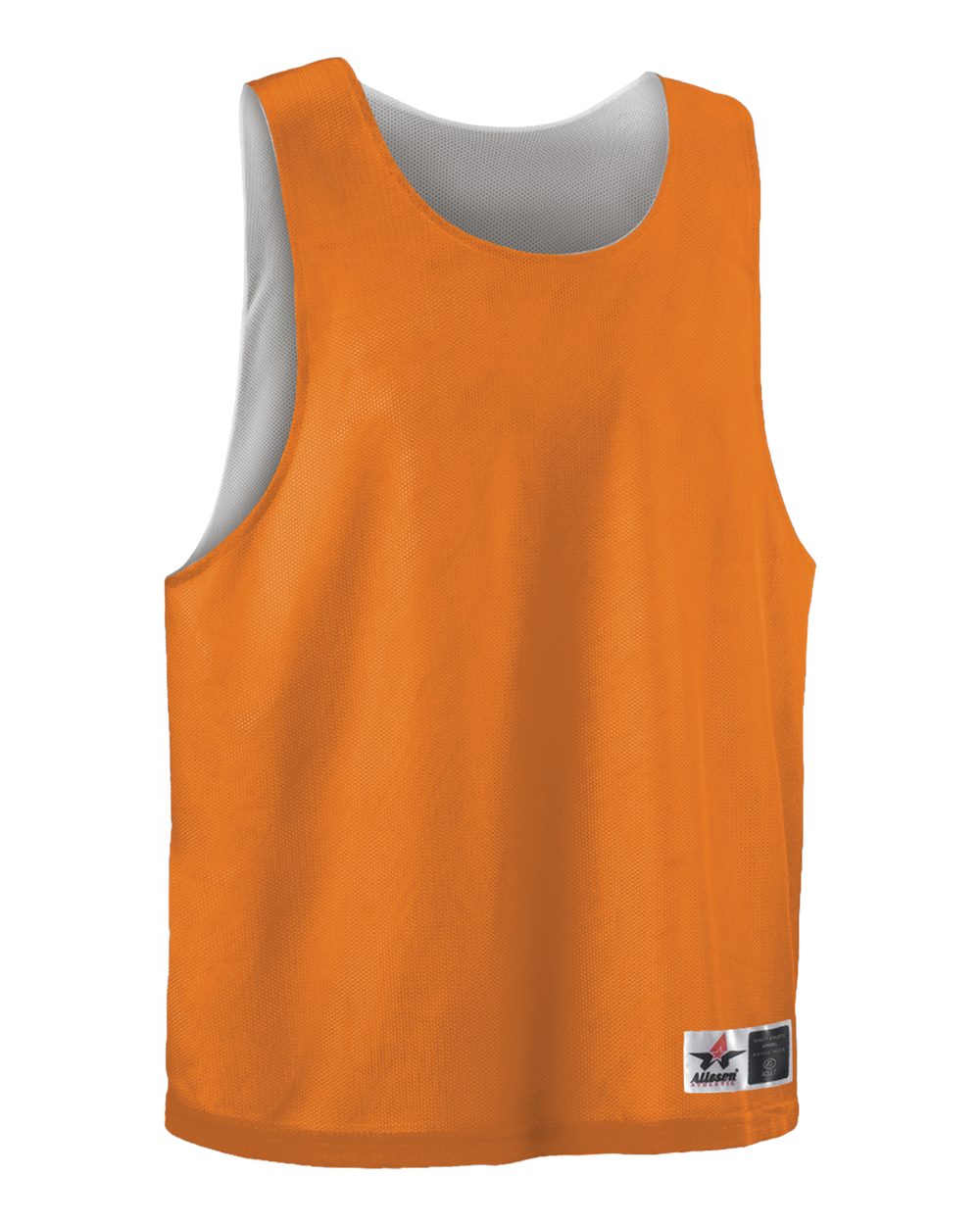 Alleson Athletic Youth Lacrosse Reversible Pinnie. LP001Y - Orange/ White