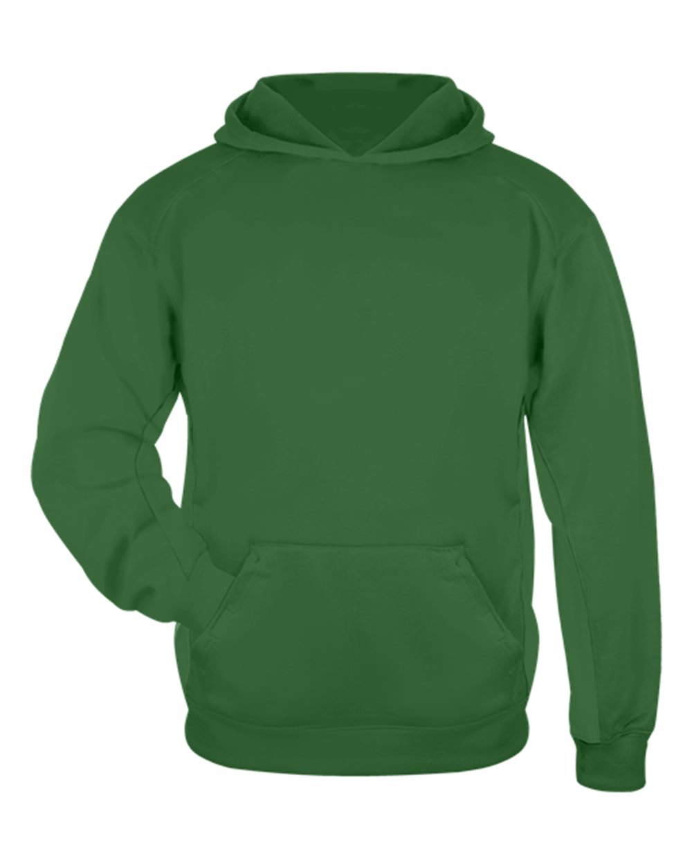 Badger Youth Performance Fleece Hooded Sweatshirt. 2454 - Kelly