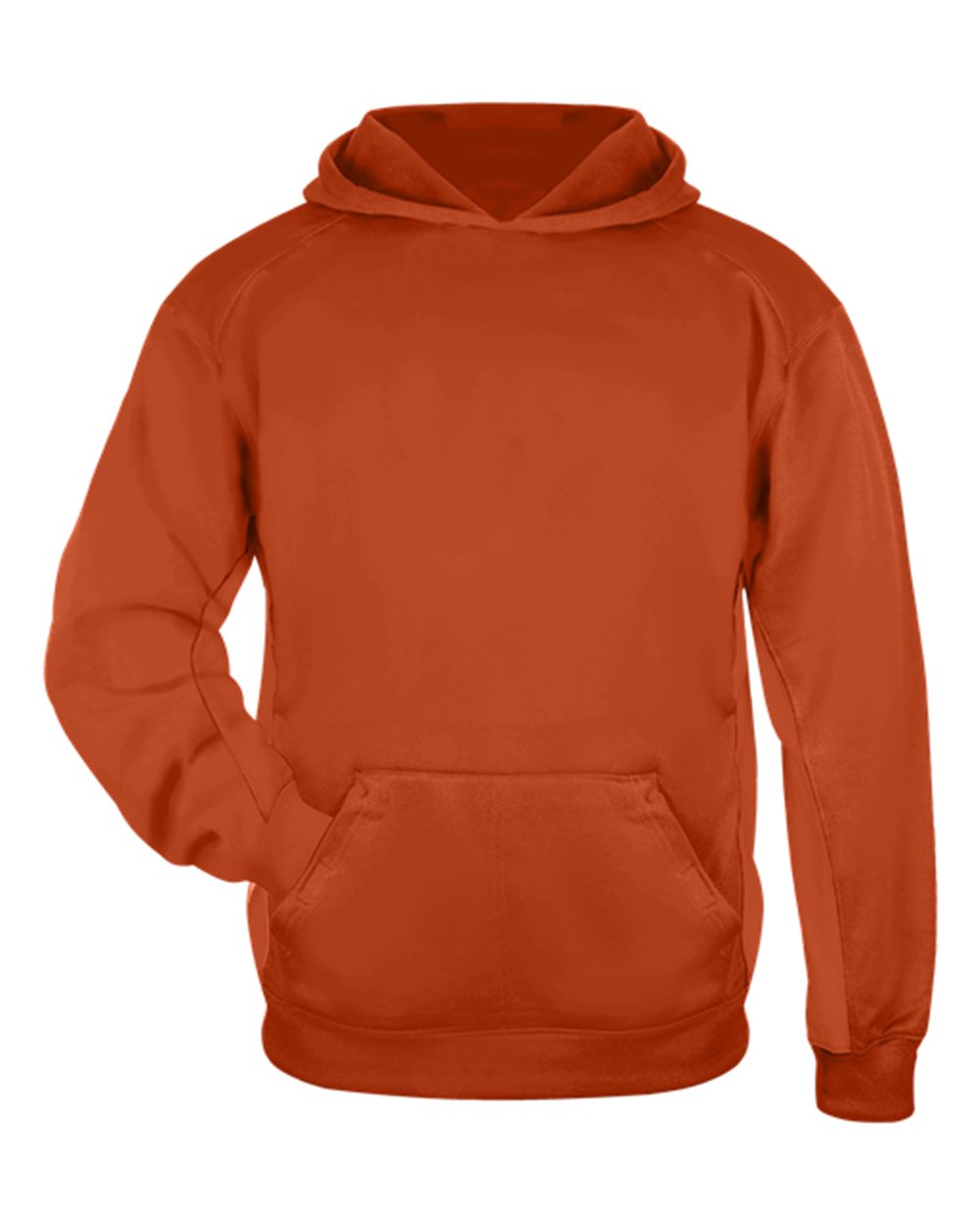 Badger Youth Performance Fleece Hooded Sweatshirt. 2454 - Burnt Orange