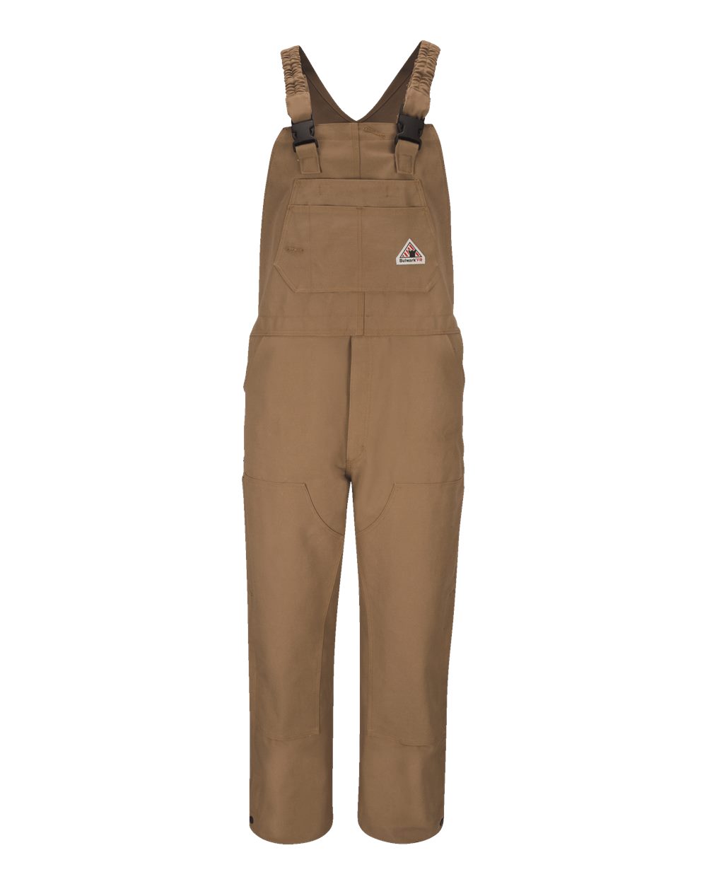 Bulwark Men's Knee Zip Bib Coverall. BLF6 - Brown Duck - 32I